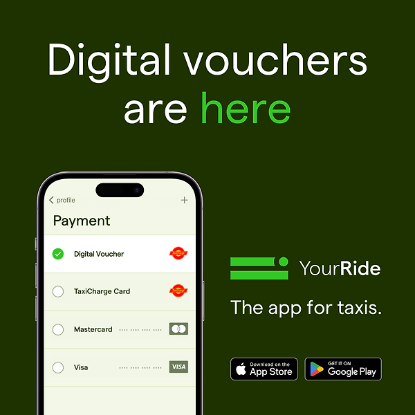 Image of phone with YourRide app open.