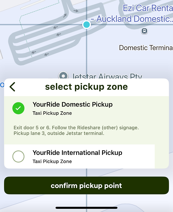 Auckland Airport Domestic Terminal Taxi App Screenshot